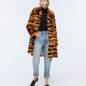NWT J. Crew Collection Faux Fur Coat
